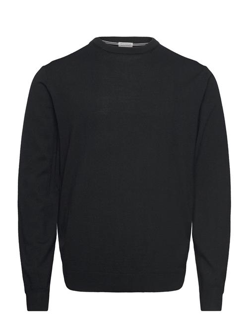 Lindbergh 100  Merino Crew Neck Knit Lindbergh Black