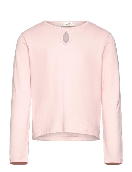 Long Sleeve Cotton T-Shirt Mango Pink