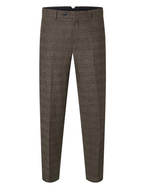 Se Selected Homme Slhslim-Reed Wool Trs Noos Selected Homme Brown ved Booztlet