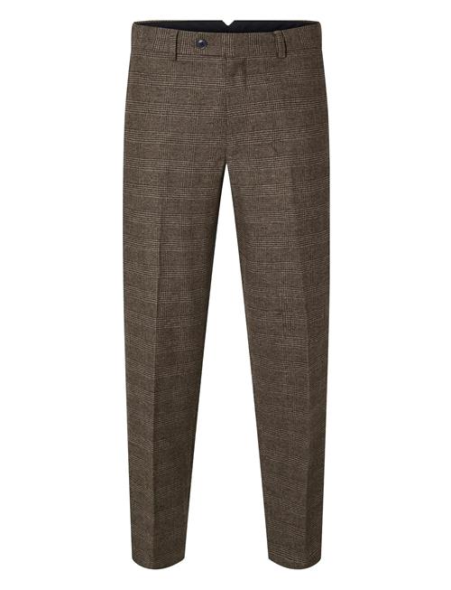 Slhslim-Reed Wool Trs Noos Selected Brown