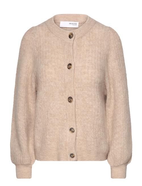 Slflulu Ls Structure Knit Cardigan Selected Cream