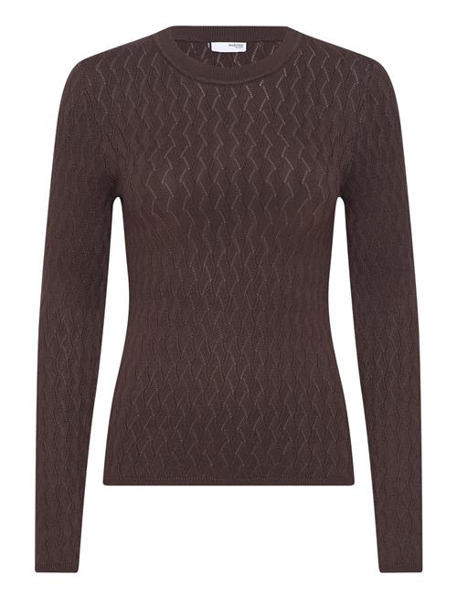 Selected Femme Slfcabala Ls Knit O-Neck Selected Femme Brown