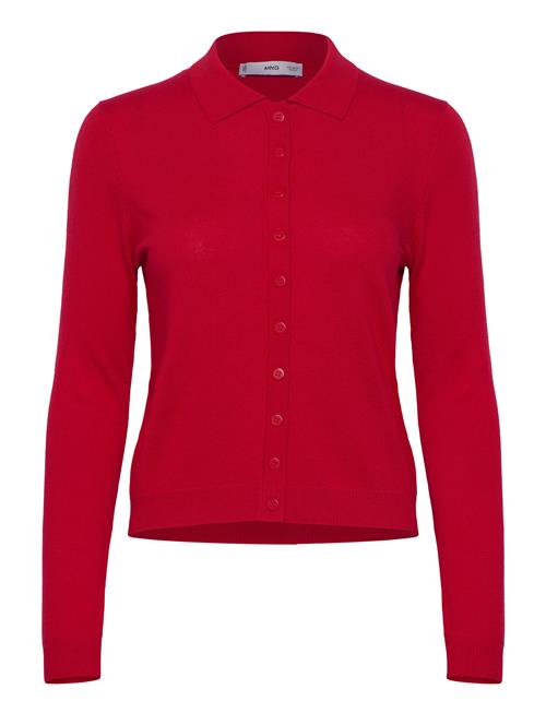 Mango Polo-Neck Cardigan Mango Red