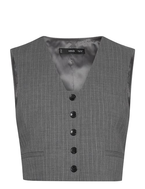 Mango Pinstriped Suit Waistcoat Mango Grey