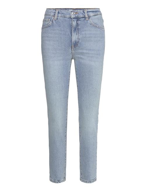 Se Mango Claudia Slim-Fit Cropped Jeans Mango Blue ved Booztlet