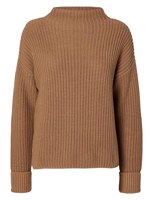 Selected Femme Slfselma Ls Knit Pullover Noos Selected Femme Brown