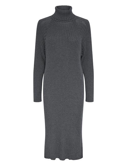 YAS Yasmavi Knit Midi Rollneck Dress Noos YAS Grey