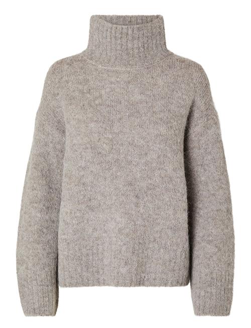 Selected Femme Slfgabella Ls Knit High-Neck Noos Selected Femme Grey