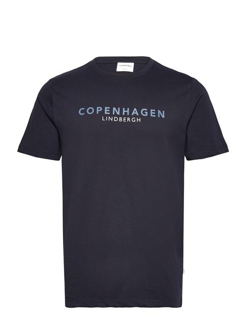 Copenhagen Print Tee S/S Lindbergh Navy