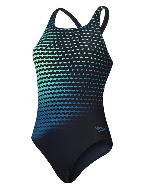 Speedo Womens Digital Printed Medalist 1 Pc Speedo Blue