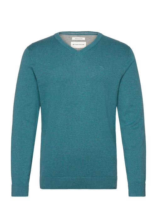 Basic V-Neck Knit Tom Tailor Blue