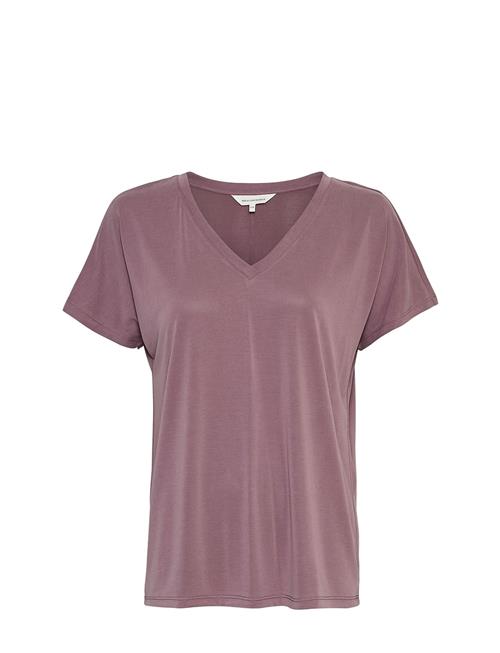 MSCH Copenhagen Mschfenya Modal V Neck Tee MSCH Copenhagen Purple