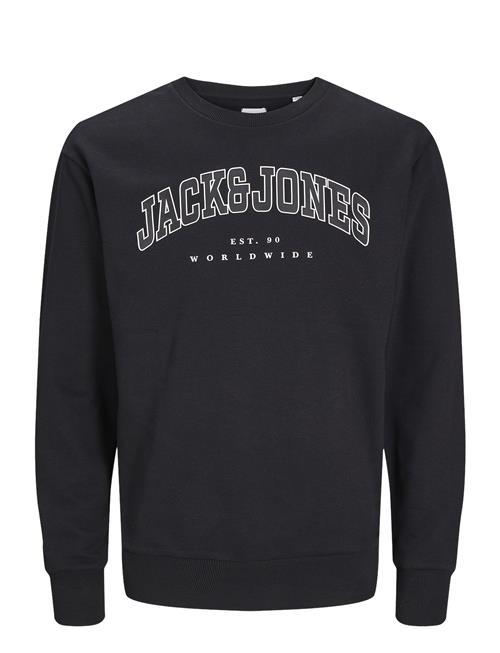 Jack & Jones Jjecaleb Varsity Sweat Crew Neck Sn Jnr Jack & J S Black