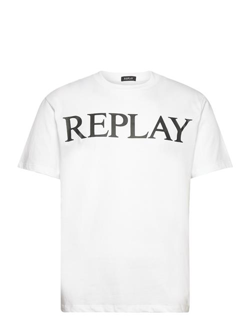 Se Replay T-Shirt Regular Pure Logo Replay White ved Booztlet