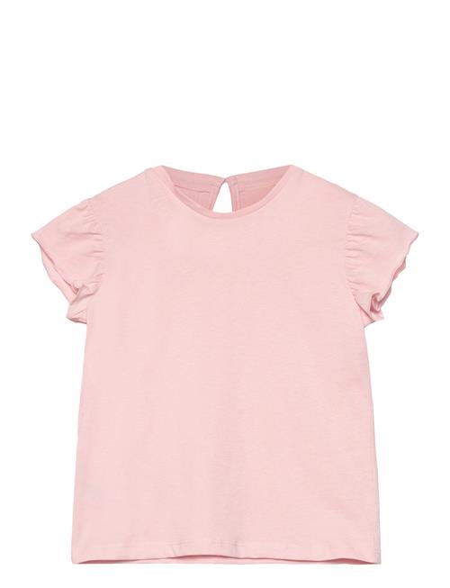 Frills Cotton T-Shirt Mango Pink