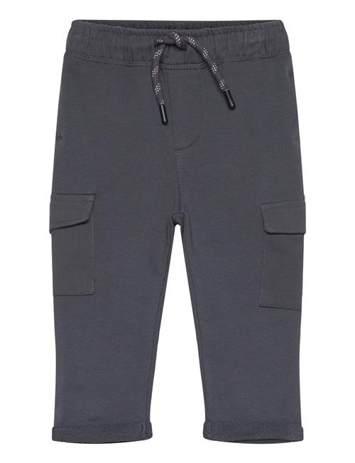 Cotton Jogger Cargo Trousers Mango Grey