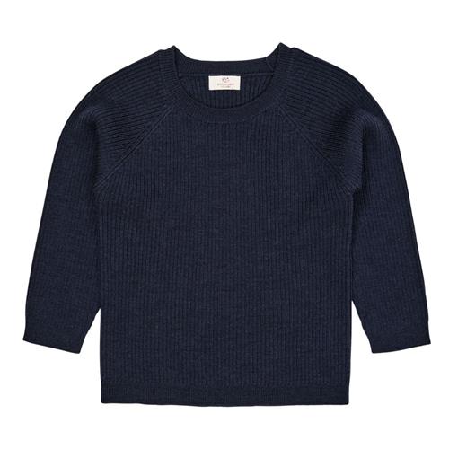 Copenhagen Colors Merino Classic Rib Blouse  Navy | Marine blå | 80 cm