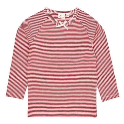 Copenhagen Colors Striped Ls Tee w Bow  Red/Cream Stripe | Rød | 86 cm