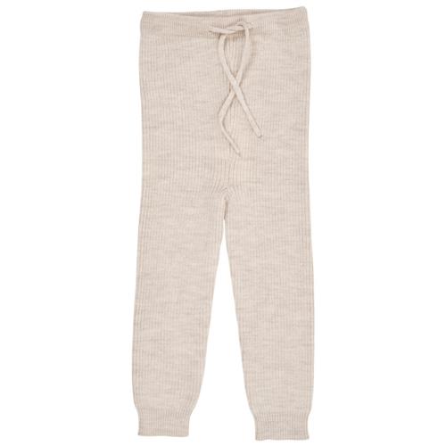 Copenhagen Colors Merino Classic Rib Leggings w Drawstrings  Pale Cream Melange |  | 68 cm