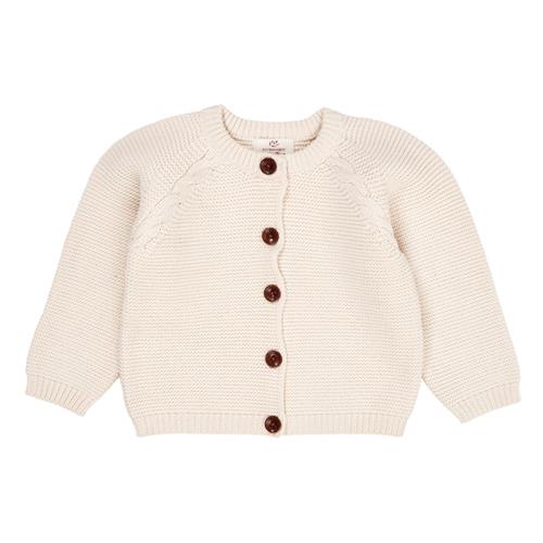 Copenhagen Colors Classic Baby Cotton Cable Cardigan  Cream |  | 68 cm