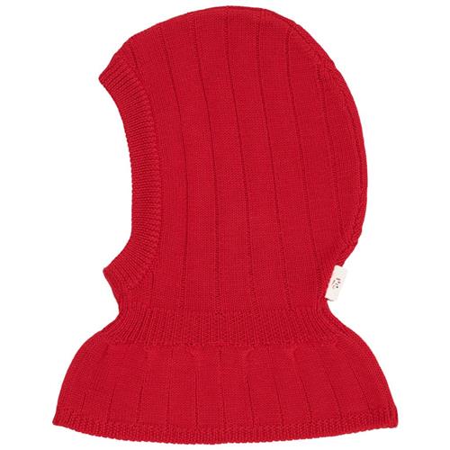 Copenhagen Colors Rib Knitted Balaclava In Merino Wool  Red | Rød | 48/50 cm