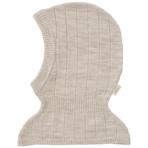 Copenhagen Colors Rib Knitted Balaclava In Merino Wool  Pale Cream Melange |  | 53/54 cm