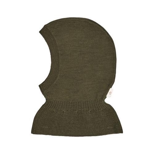 Copenhagen Colors Lt. Knitted Merino Balaclava with Frill  Forest Green | Grønn | 44/46 cm