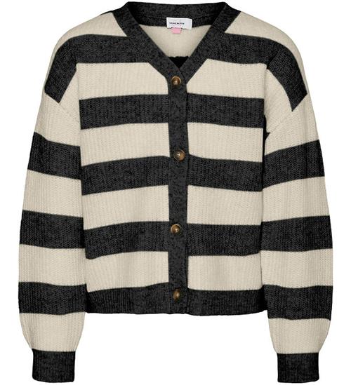 Se Vero Moda Girl Cardigan - Strik - VmNatahlie - Black/Small Strip ved KidsWorld