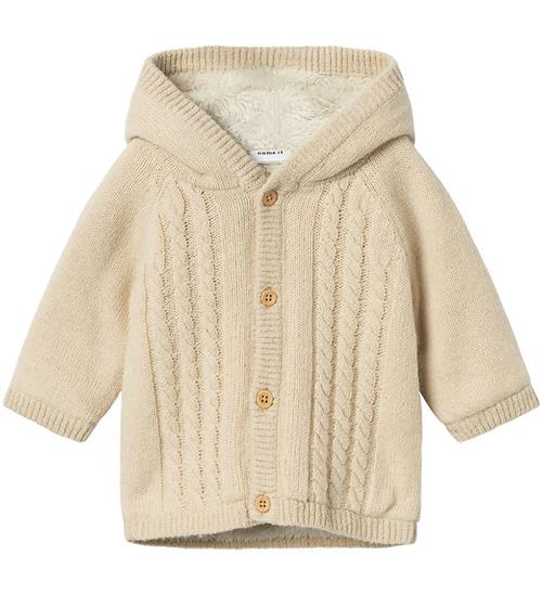 Se Name It Cardigan - Strik - NbnOsuit - Summer Sand ved KidsWorld