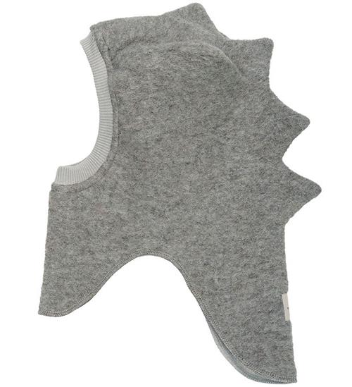 Se Huttelihut Elefanthue - Uld - 2-lags - Medium Grey Melange ved KidsWorld