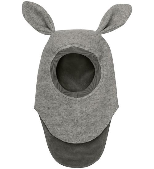 Se Huttelihut Huttelihut Elefanthue - Uld - 2-lags - Medium Grey Melange m. Ør ved KidsWorld