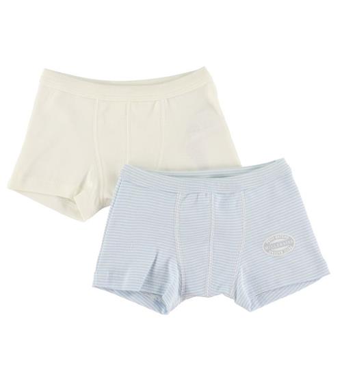 Petit Bateau Petit Bateau Boxershorts - 2-pak - Hvid/BlÃ¥