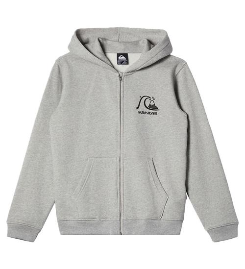 Se Quiksilver Cardigan - Graphic - GrÃ¥meleret m. Sort ved KidsWorld