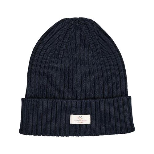 Copenhagen Colors Cotton Knitted Classic Beanie  Navy | Marine blå | 53/54 cm