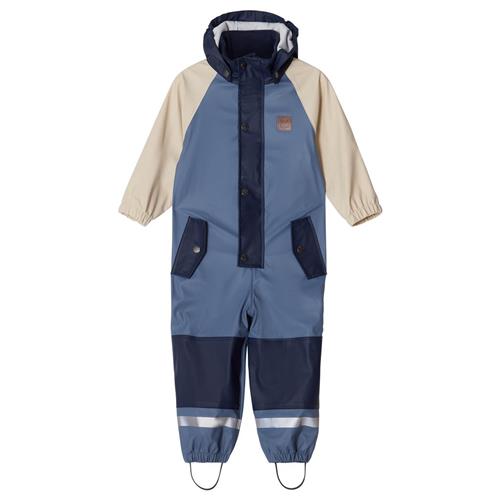 Se Kuling Edinburgh Kontrastfarvet Genanvendt Regndragt Flintstone Blue/Navy | Blå | 74/80 cm ved Babyshop