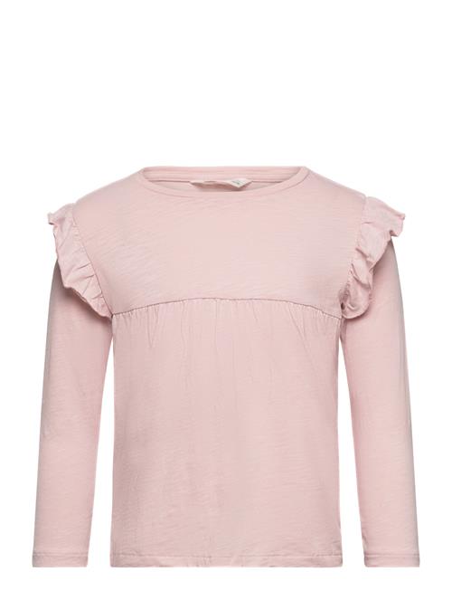 Se Mango Long -Sleeved T-Shirt With Ruffles Mango Pink ved Booztlet