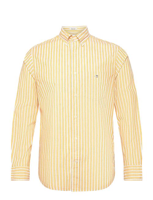 GANT Reg Cotton Linen Stripe Shirt GANT Yellow