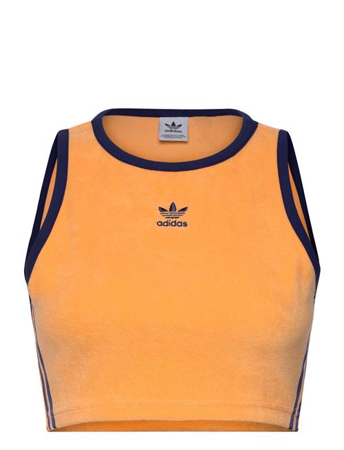 Se adidas Originals Terry Crop Tank Adidas Originals Orange ved Booztlet