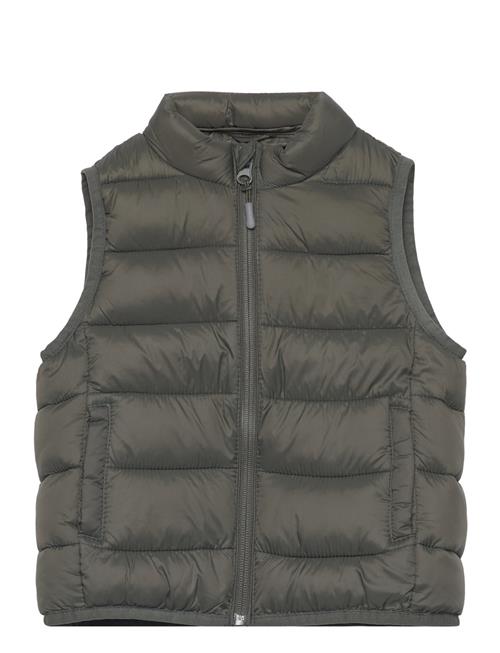 Mango Quilted Gilet Mango Khaki