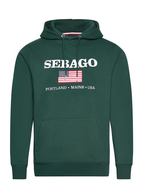 Se Sam Logo Hoodie Sebago Green ved Booztlet