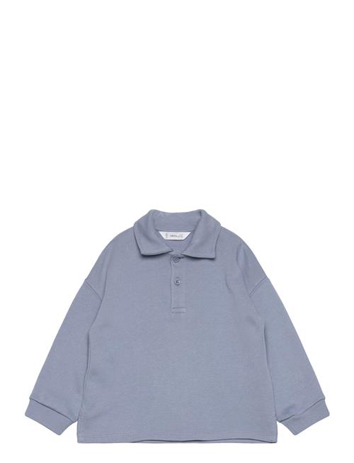 Se Mango Polo-Neck Sweatshirt Mango Blue ved Booztlet