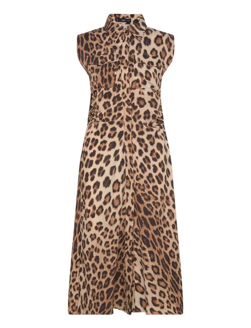 Leopard-Print Shirt Dress Mango Brown