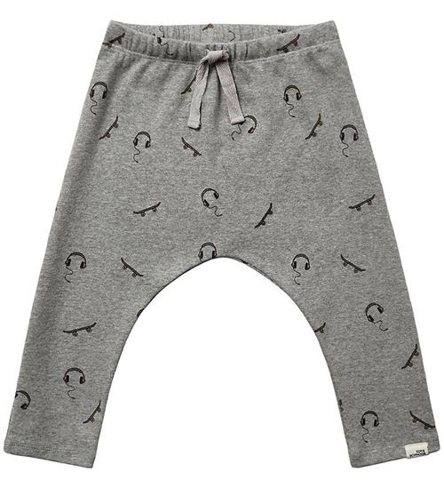 Se Sofie Schnoor Bukser - Grey Melange m. Print ved KidsWorld