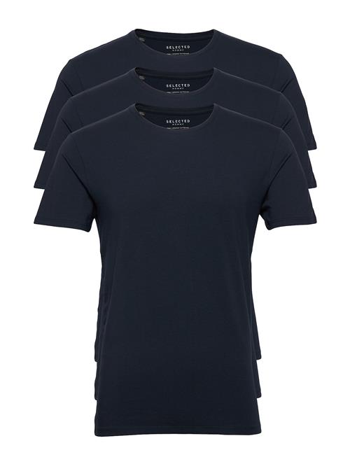 Selected Homme Slhnewpima Ss O-Neck Tee 3 Pack Noos Selected Homme Navy