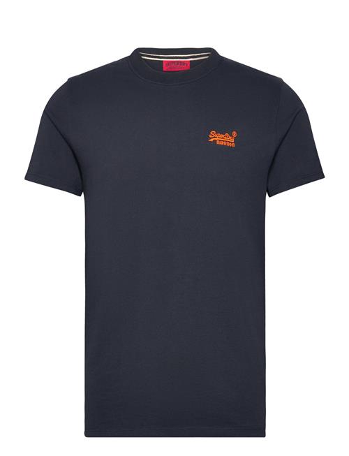 Se Superdry Essential Logo Emb Neon Tee Superdry Navy ved Booztlet