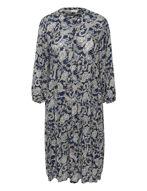 Kaffe Curve Kcmilla Ami Dress Printed Kaffe Curve Navy