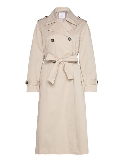 Mango Double-Breasted Trench Coat Mango Cream