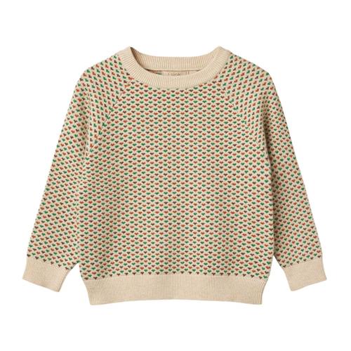 Se Fliink Jacquardstriktrøje Sandshell | Beige | 3 years ved Babyshop