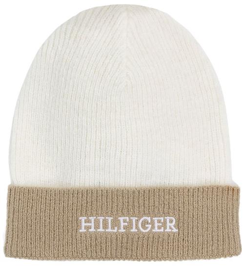 Tommy Hilfiger Tommy Hilfiger Hue - Strik - Monotype Beanie - Ancient White