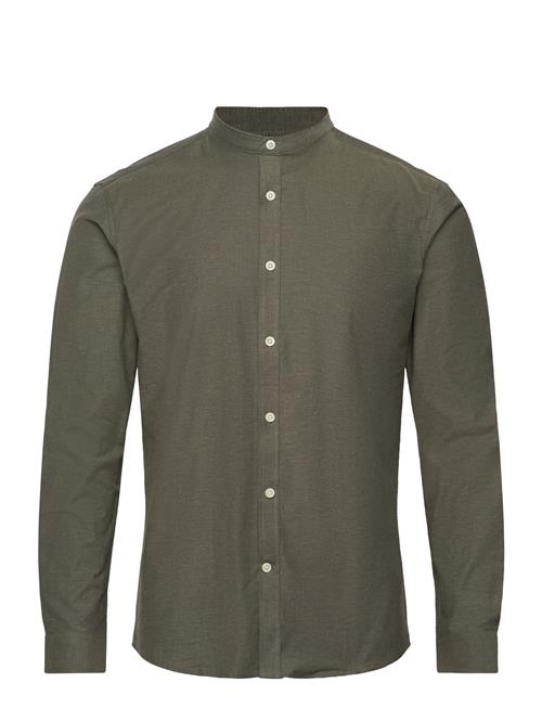 Lindbergh Yarn Dyed Oxford Superflex Shirt L/ Lindbergh Green